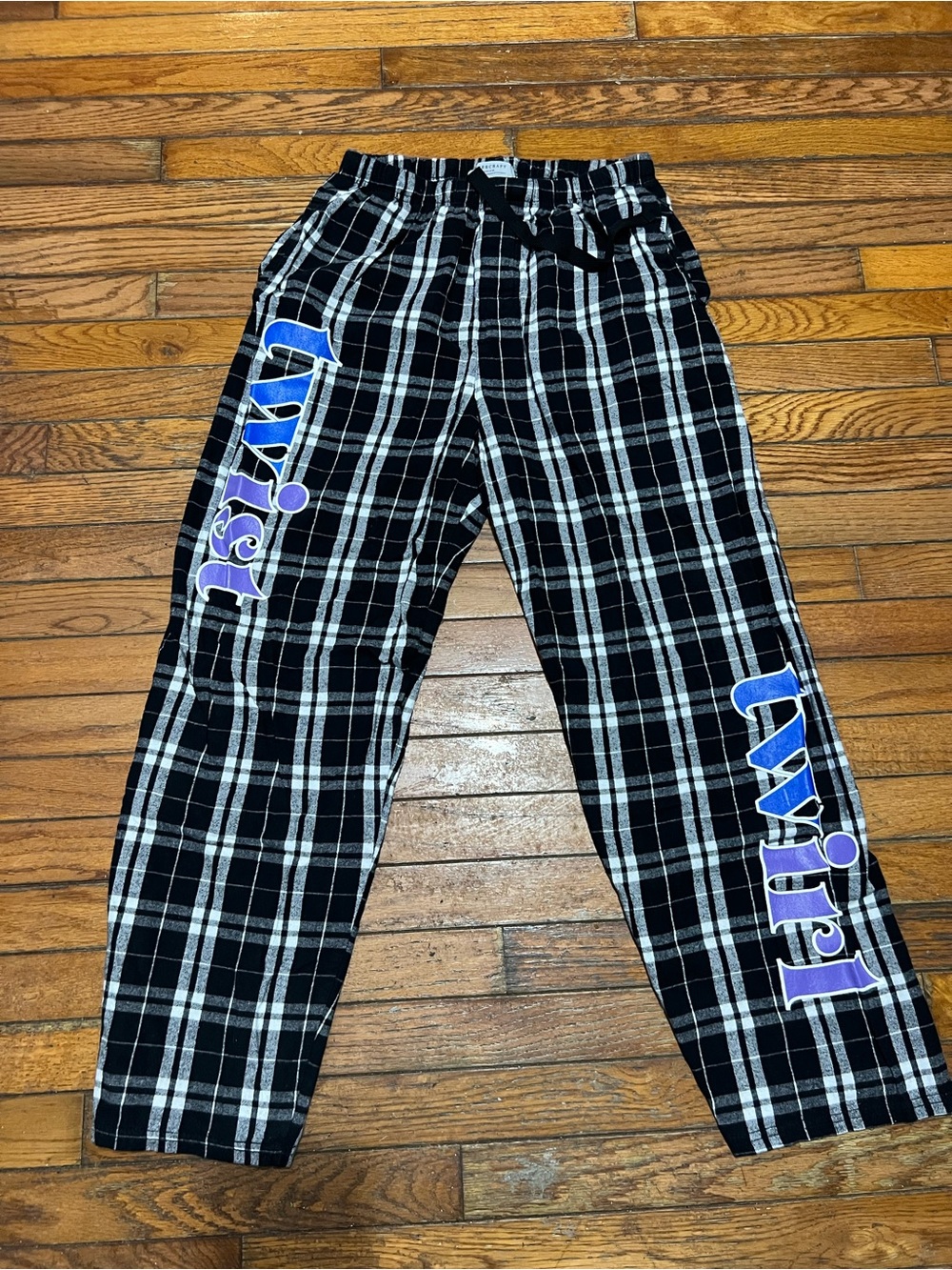 Boxercraft Women's M Cotton Flannel Plaid Pajama Pants Black/White Drawstring